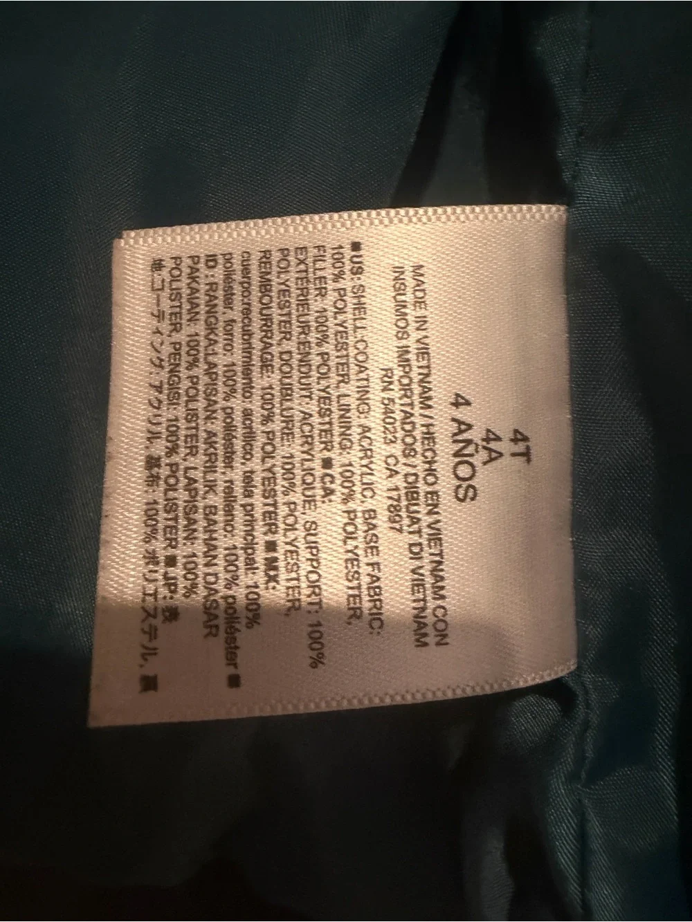 Old Navy Boys Black Quilted Puffer Jacket Coat 4T Lightweight Zip
